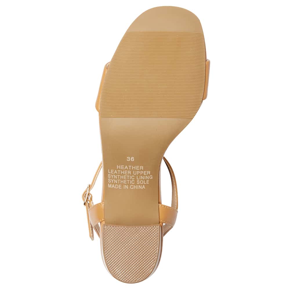 Heather Heel in Tan Leather