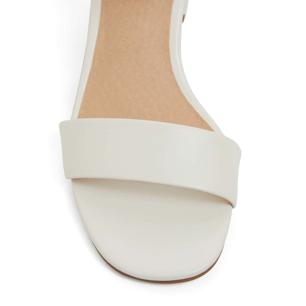 Heather Heel in White Leather
