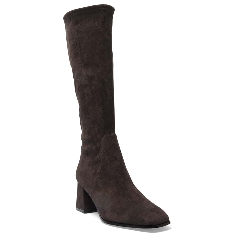 Heritage Boot in Chocolate Suede Stretch Suede