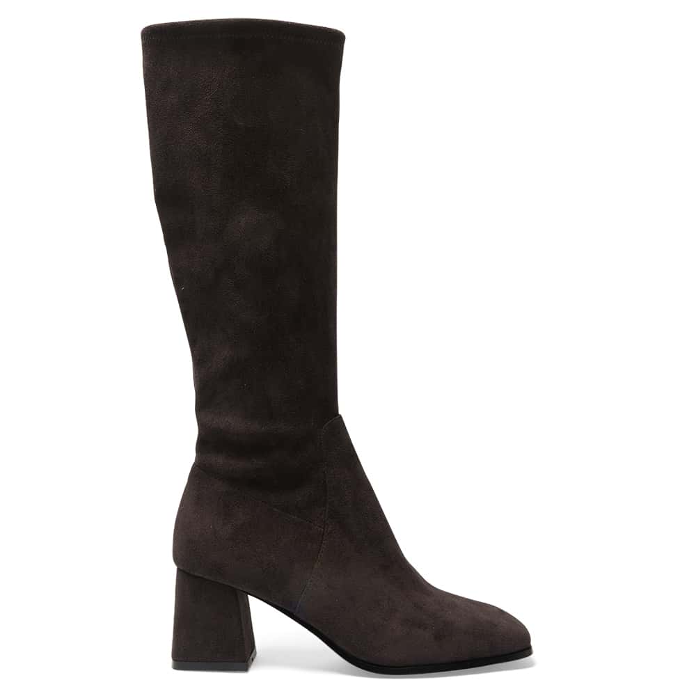 Heritage Boot in Chocolate Suede Stretch Suede
