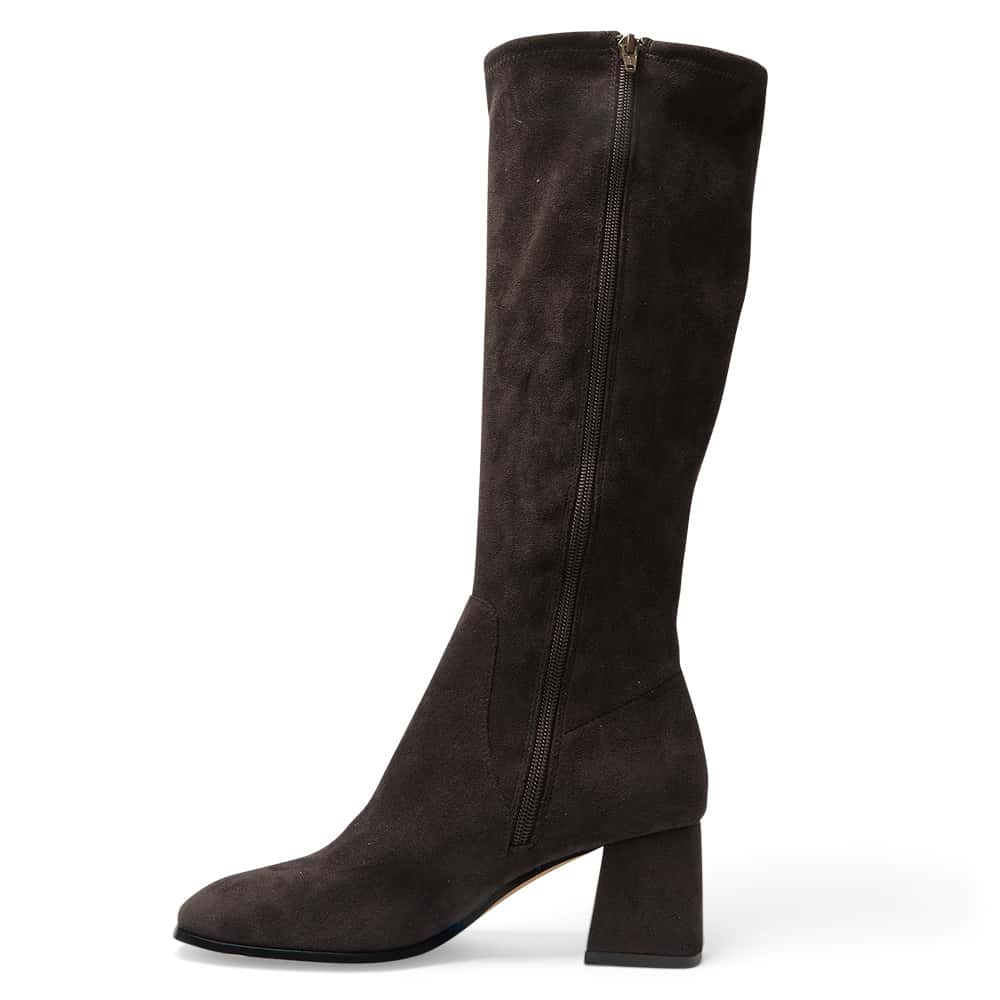 Heritage Boot in Chocolate Suede Stretch Suede