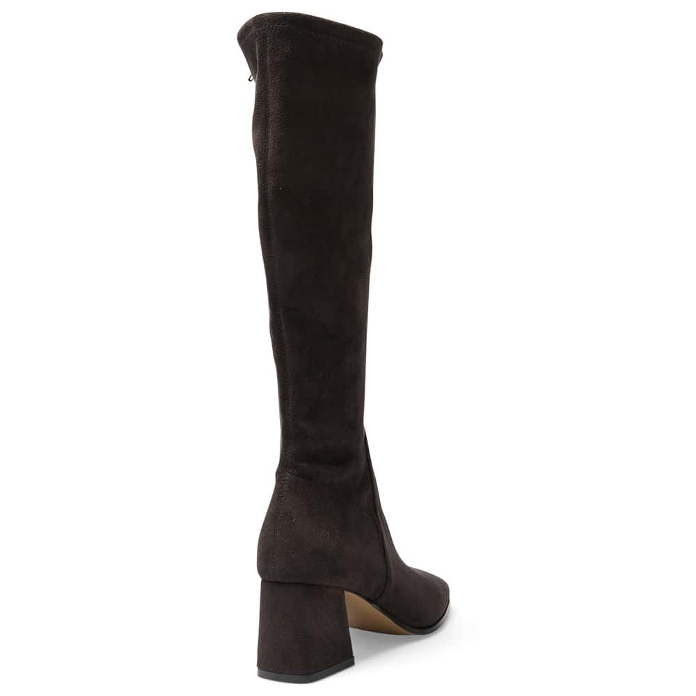 Heritage Boot in Chocolate Suede Stretch Suede