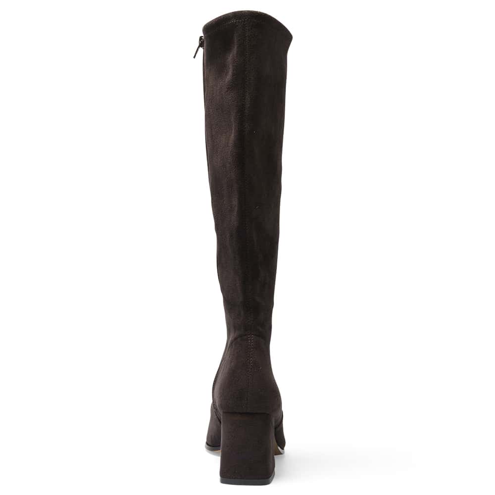 Heritage Boot in Chocolate Suede Stretch Suede