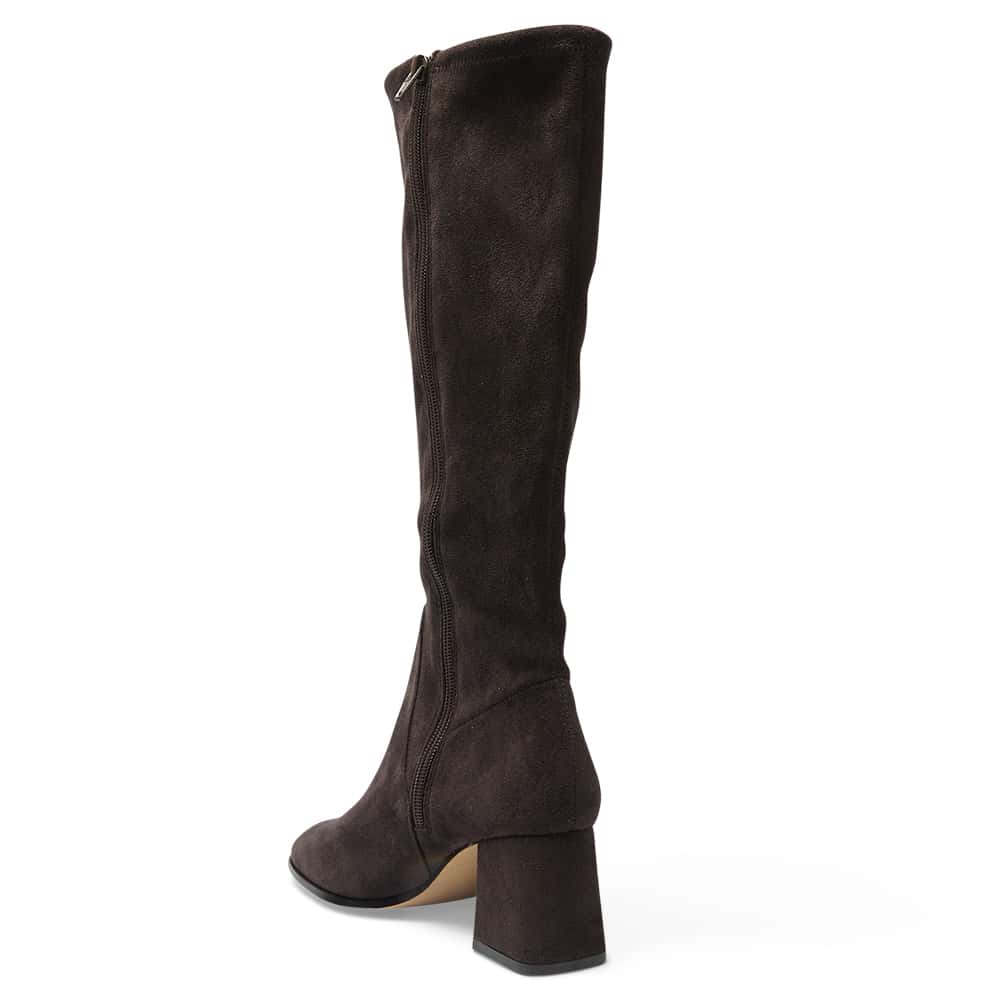 Heritage Boot in Chocolate Suede Stretch Suede