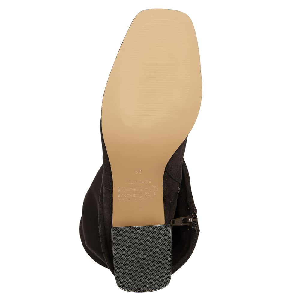 Heritage Boot in Chocolate Suede Stretch Suede