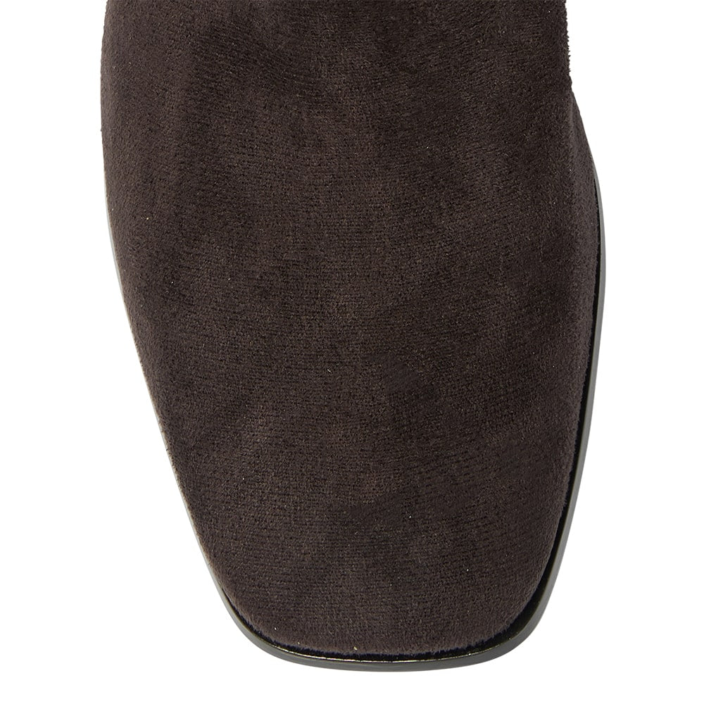 Heritage Boot in Chocolate Suede Stretch Suede