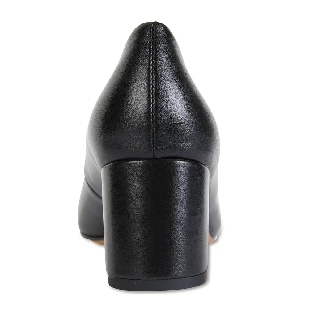 Idol Heel in Black Leather