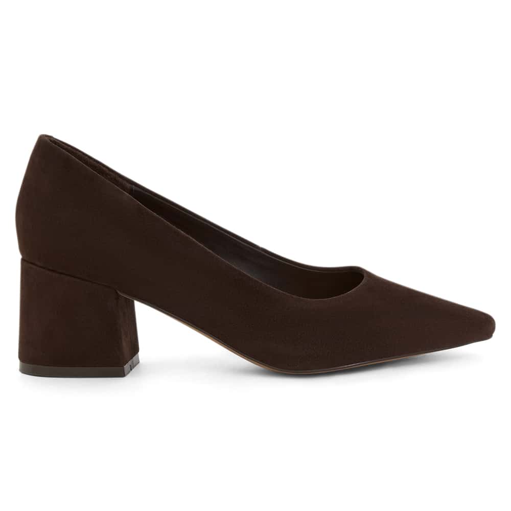 Idol Heel in Chocolate  Suede