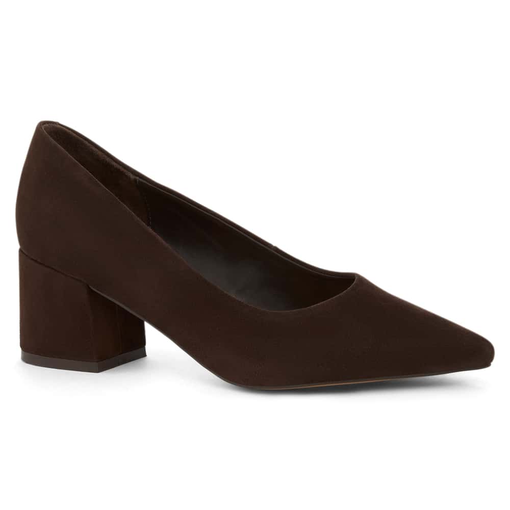 Idol Heel in Chocolate  Suede
