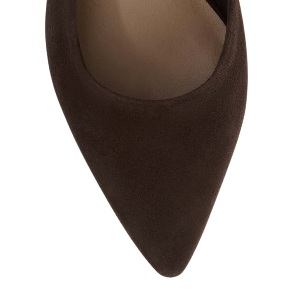 Idol Heel in Chocolate  Suede