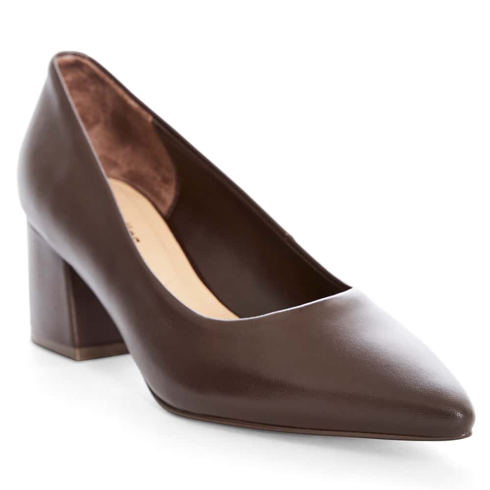Idol Heel in Chocolate  Leather