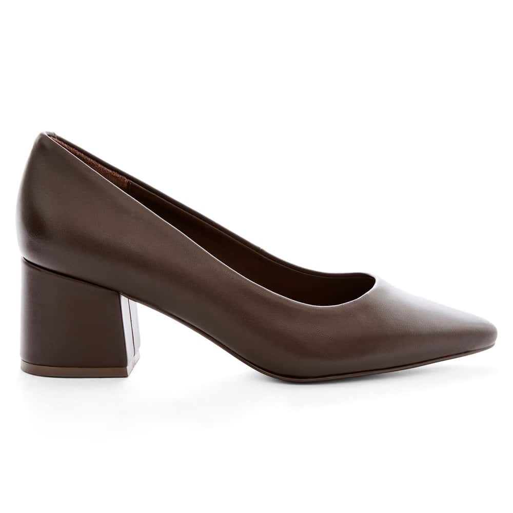 Idol Heel in Chocolate  Leather