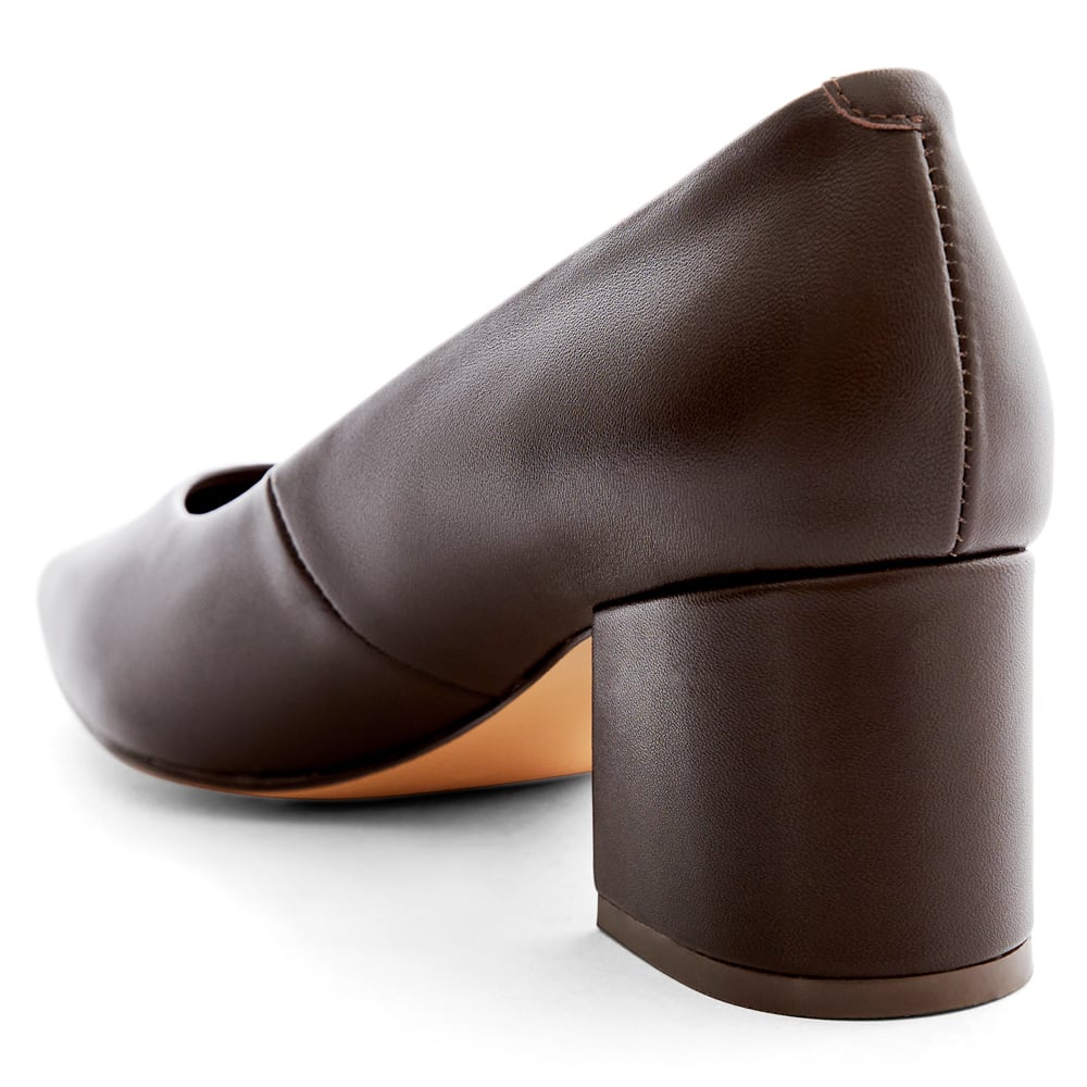 Idol Heel in Chocolate  Leather