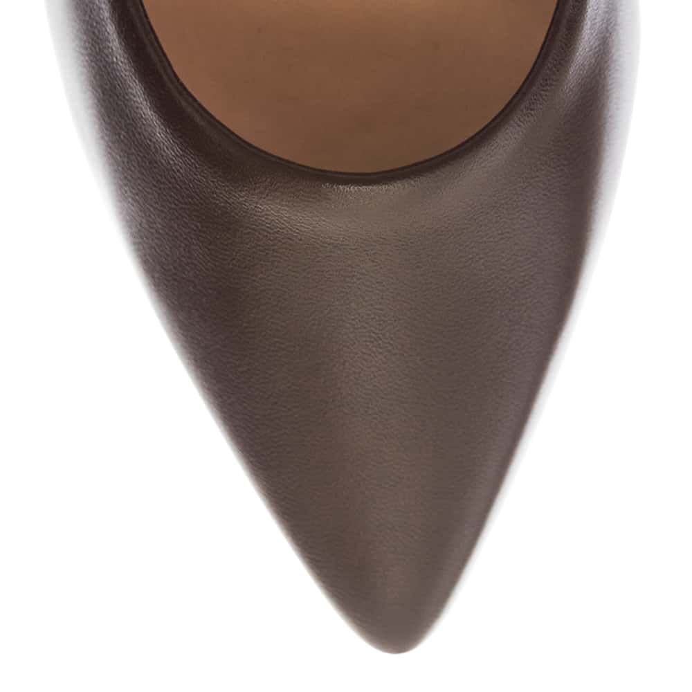 Idol Heel in Chocolate  Leather