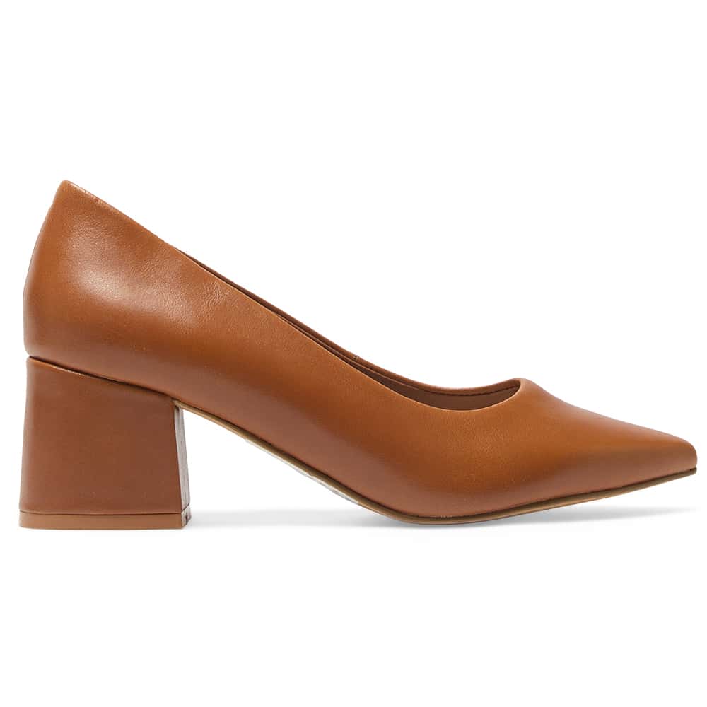 Idol Heel in Cognac Leather