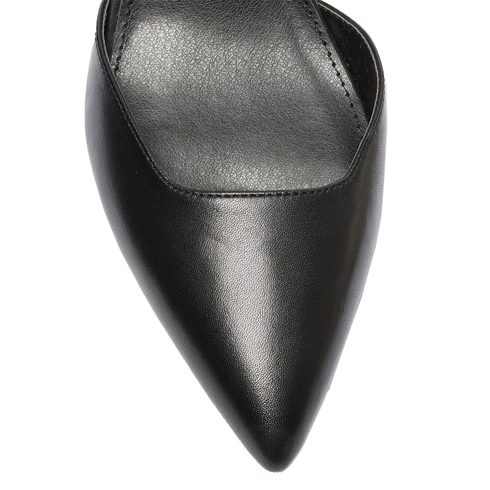 Ingrid Heel in Black Leather