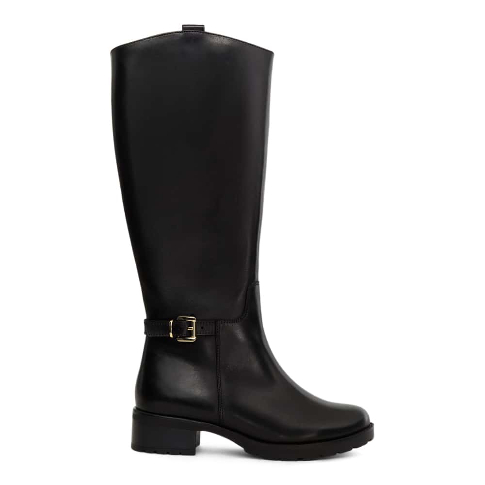 Intercom Boot in Black Leather