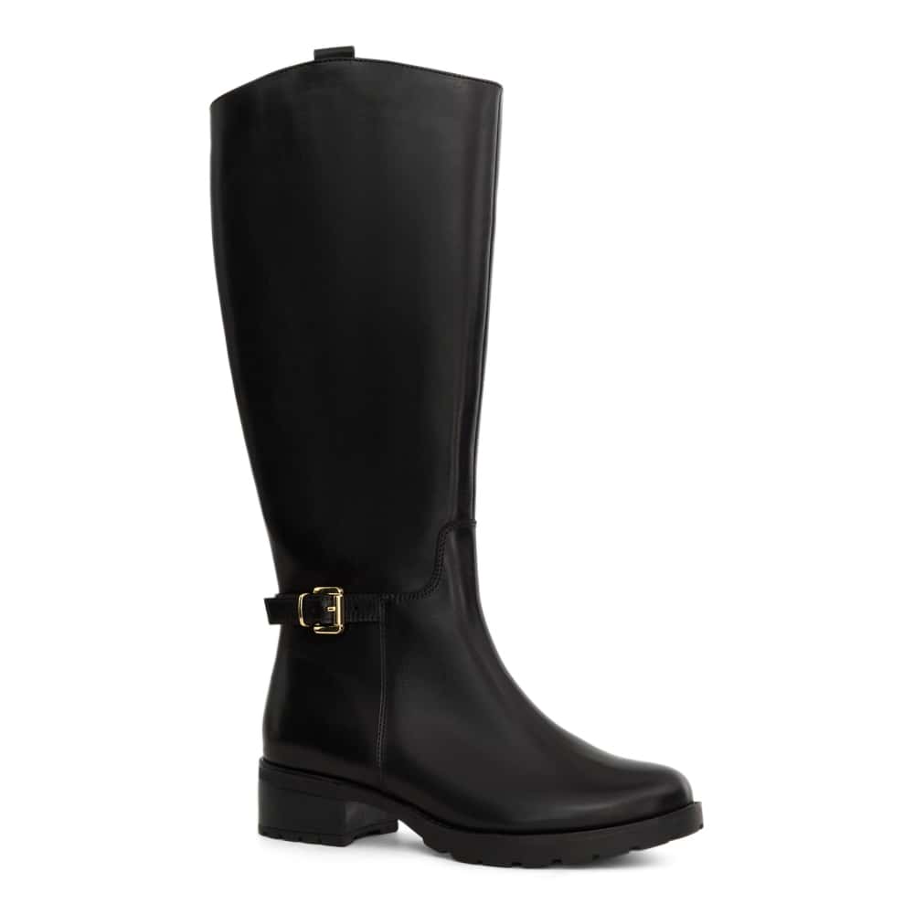 Intercom Boot in Black Leather