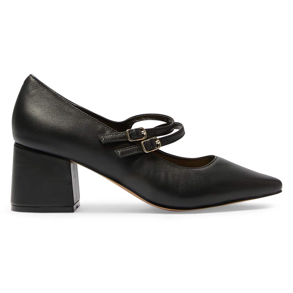 Isabel Heel in Black Leather