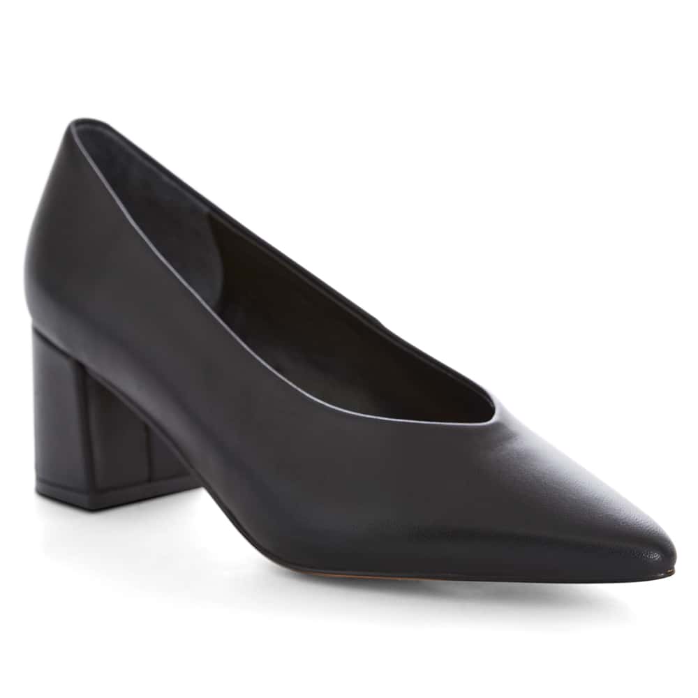 Jean Heel in Black Leather