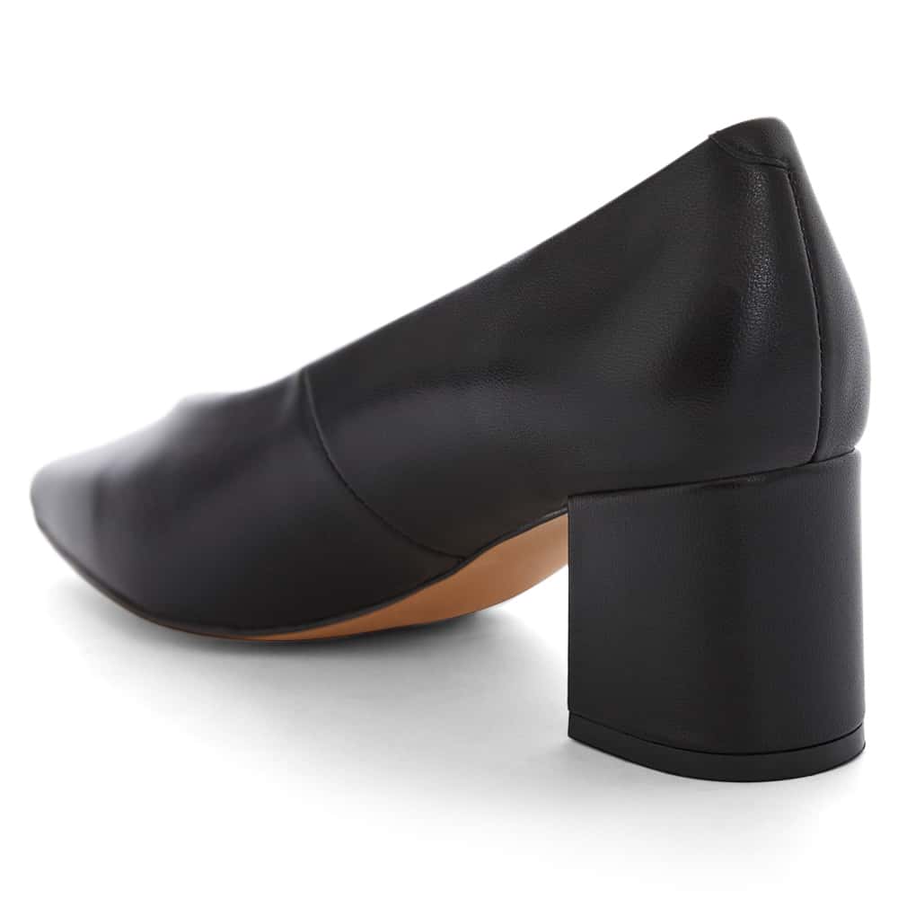 Jean Heel in Black Leather