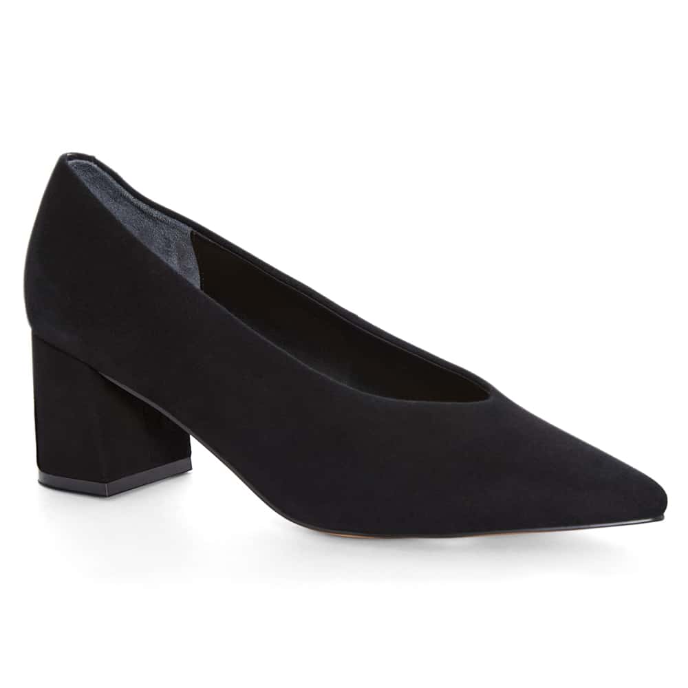 Jean Heel in Black Suede