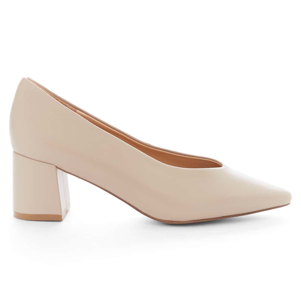 Jean Heel in Nude Leather
