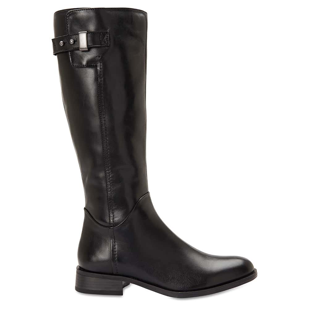 Jenna Boot in Black Leather