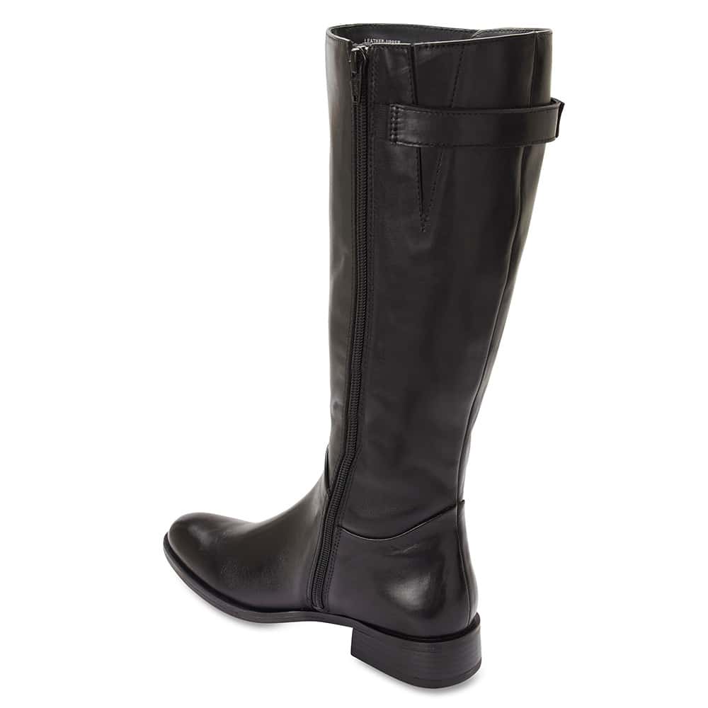 Jenna Boot in Black Leather