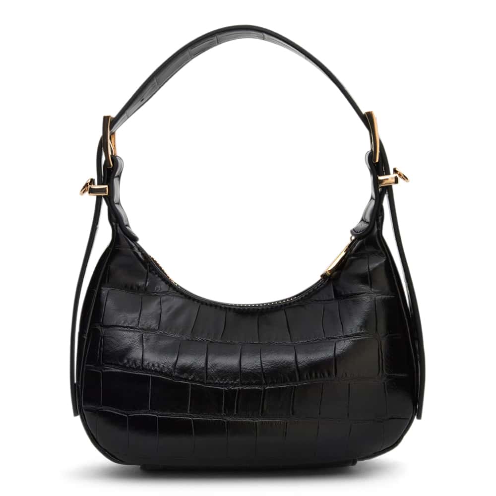Jersey Bag in Black Croc