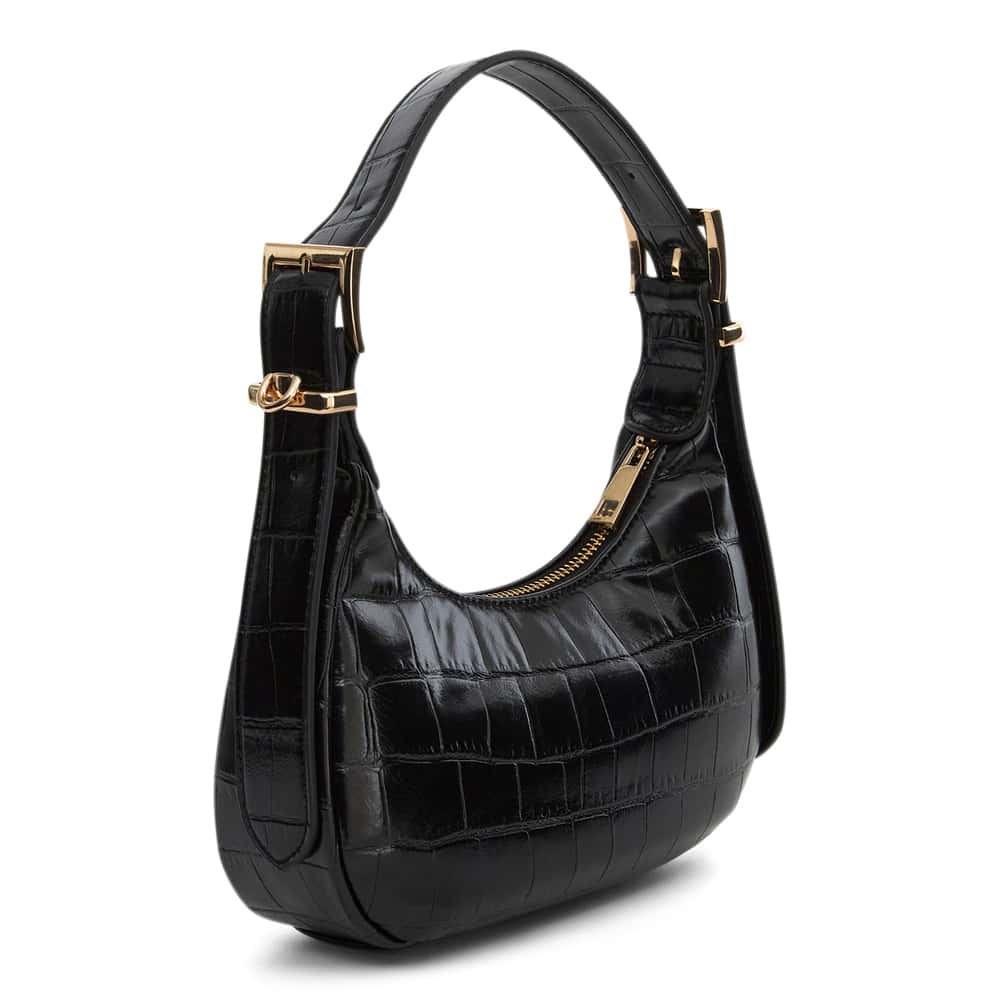 Jersey Bag in Black Croc