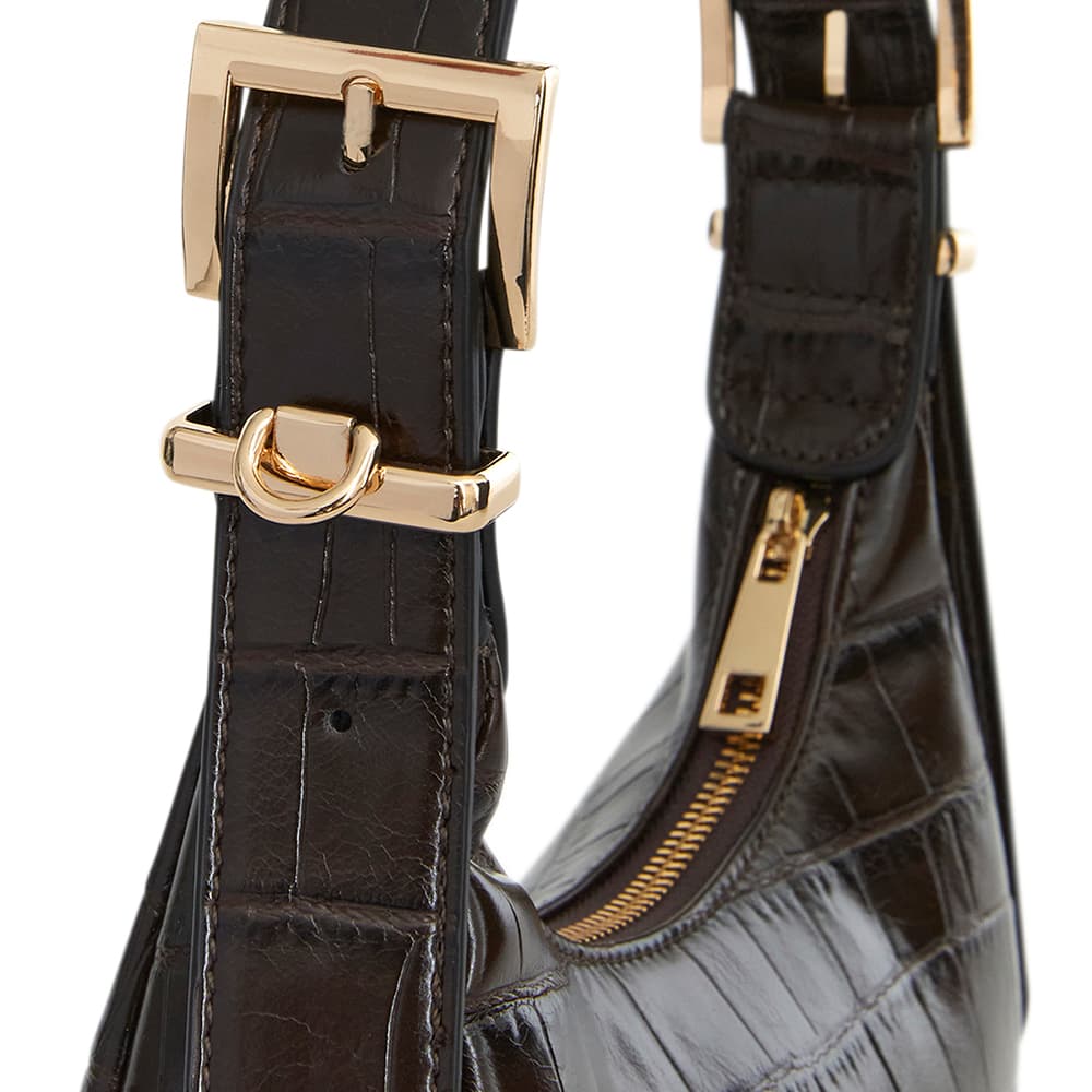 Jersey Bag in Chocolate Croc Croc