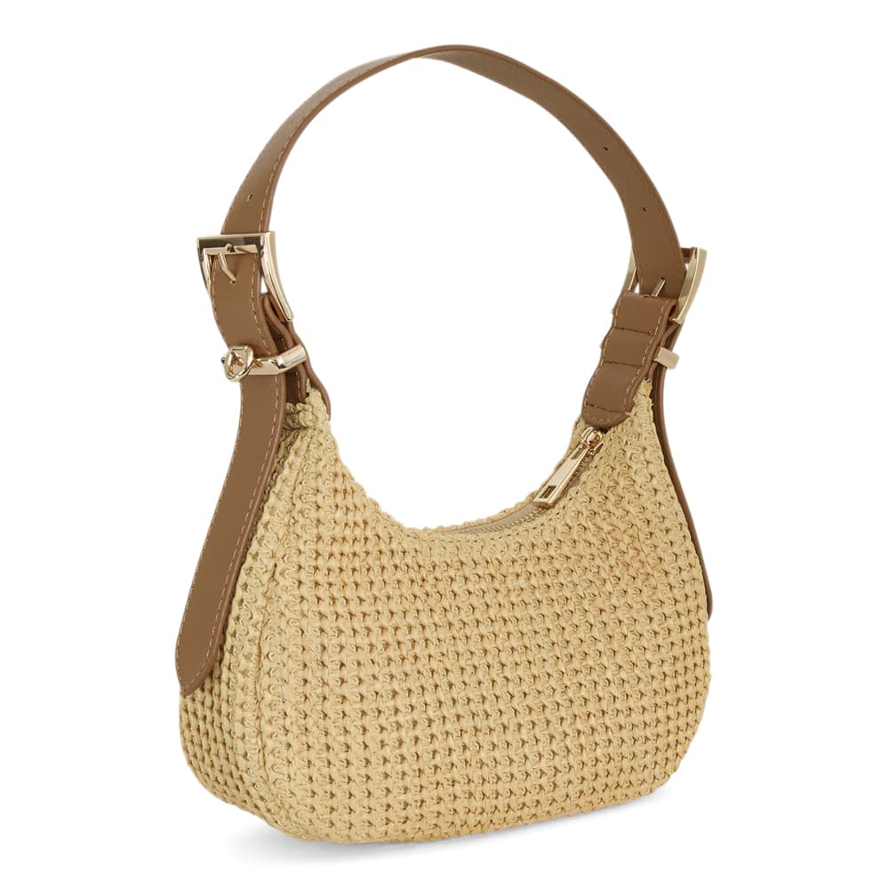 Jersey Bag in Natural Raffia/tan Raffia
