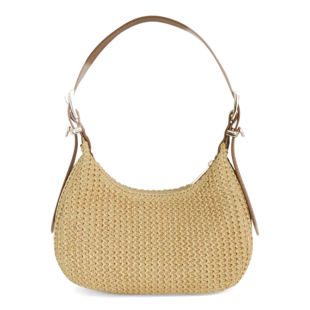 Jersey Bag in Natural Raffia/tan Raffia