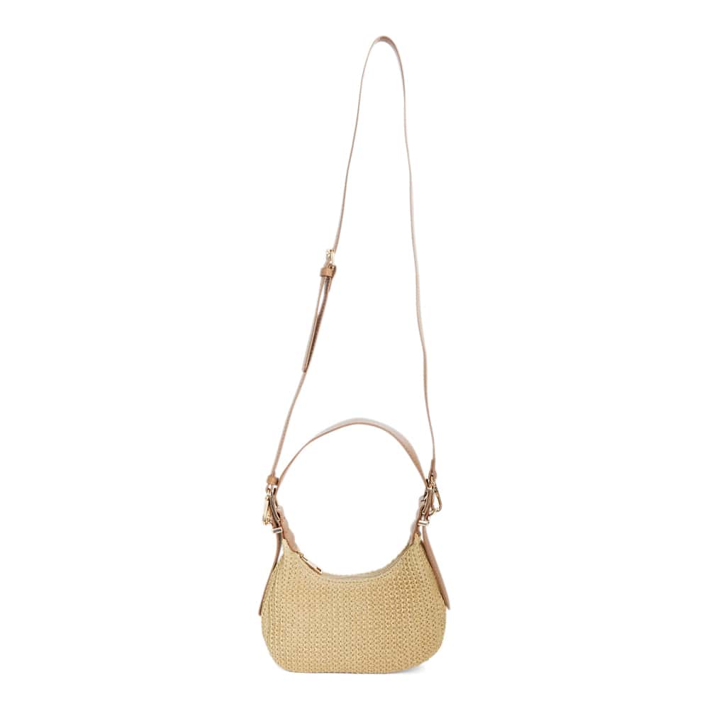 Jersey Bag in Natural Raffia/tan Raffia