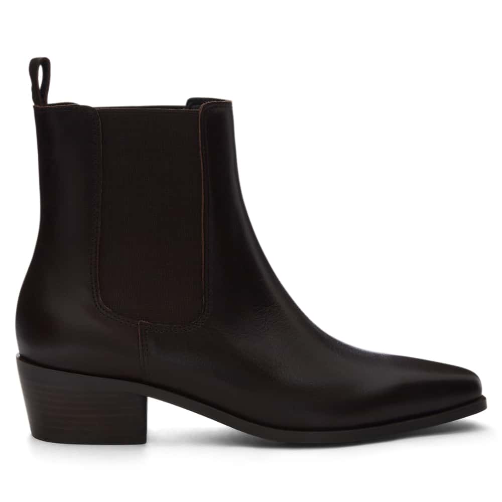 Jersey Boot in Chocolate  Leather