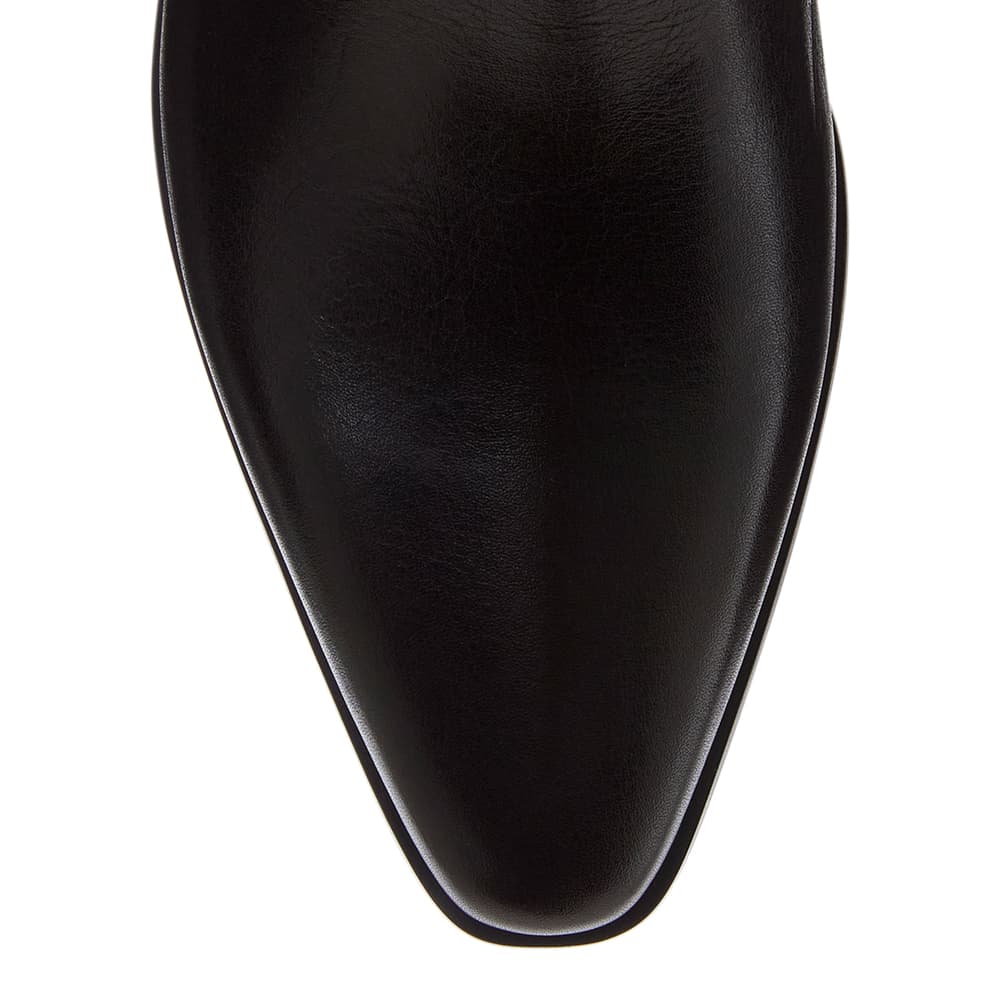 Jersey Boot in Chocolate  Leather