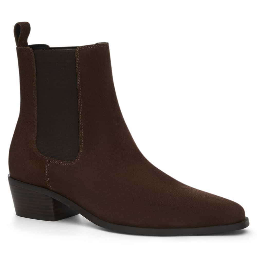 Jersey Boot in Tan Suede