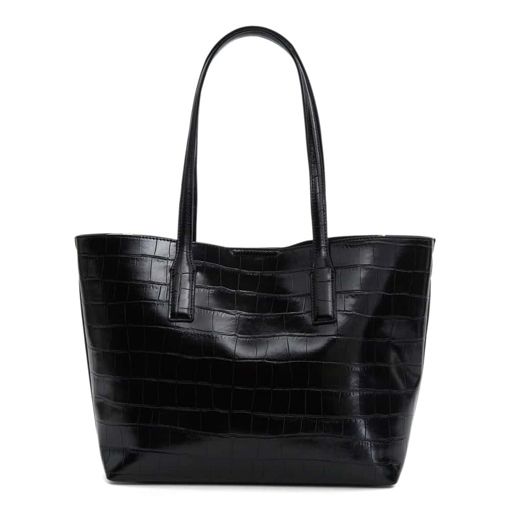 Joanna Tote in Black Croc