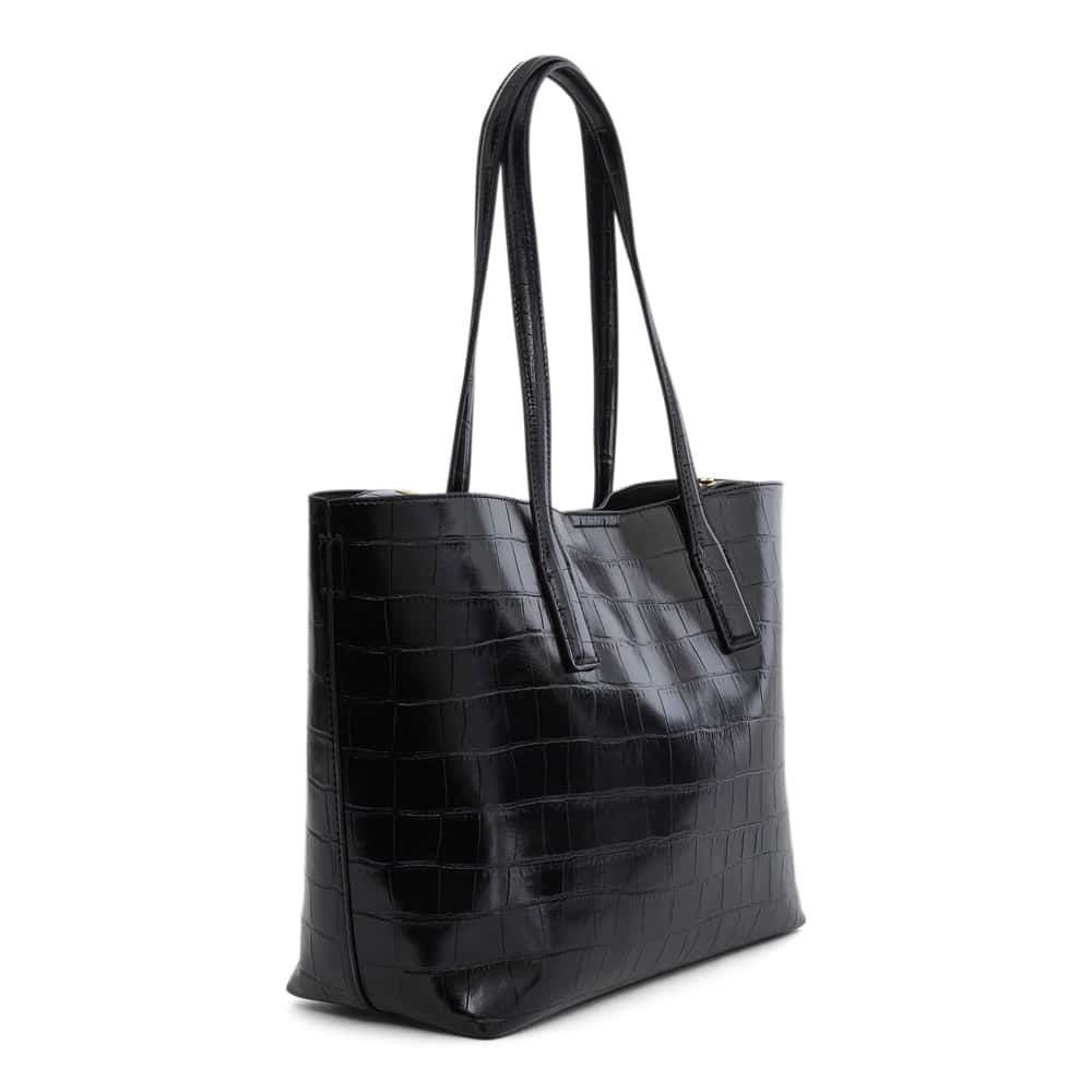 Joanna Tote in Black Croc
