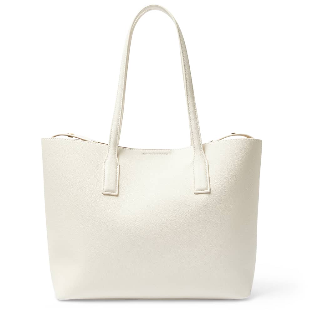 Joanna Tote in Bone Pebble