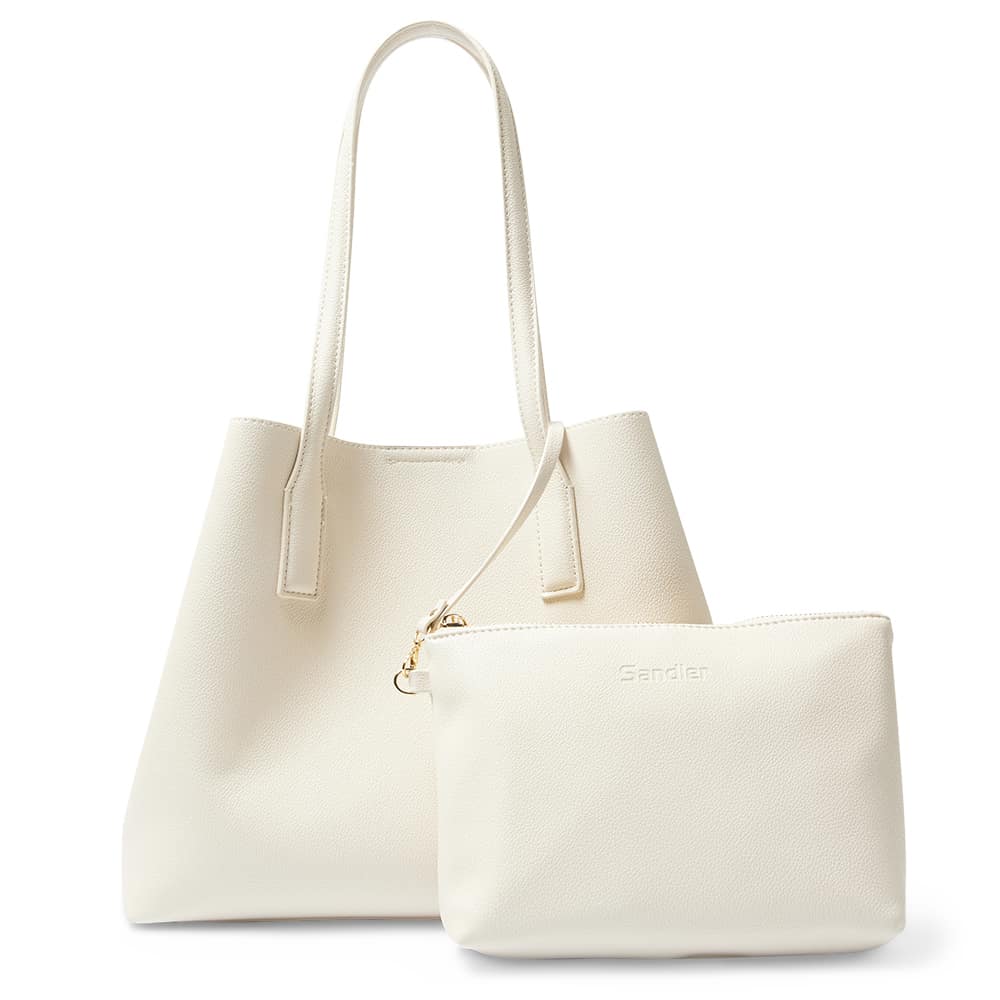Joanna Tote in Bone Pebble