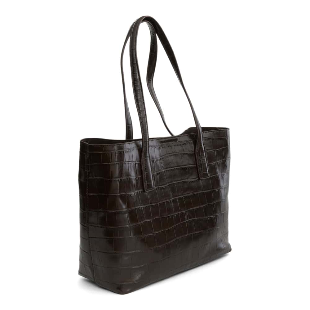 Joanna Tote in Chocolate Croc