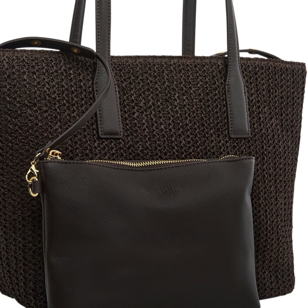 Joanna Tote in Chocolate Raffia