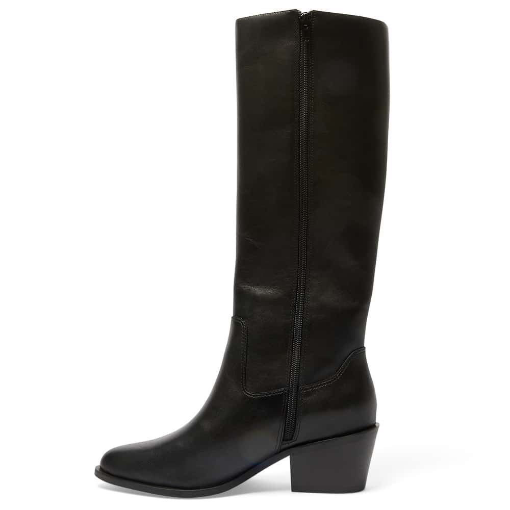 Justice Boot in Black Leather