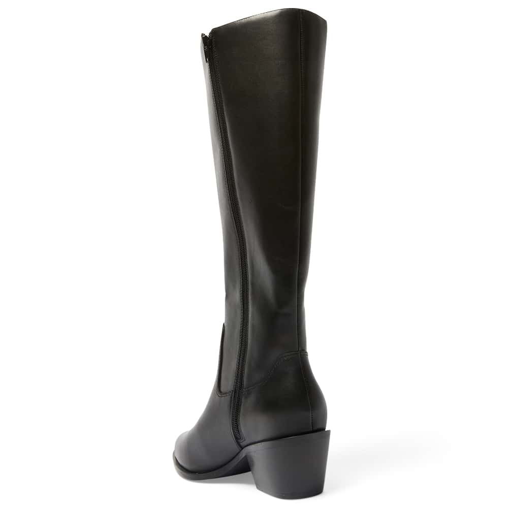 Justice Boot in Black Leather