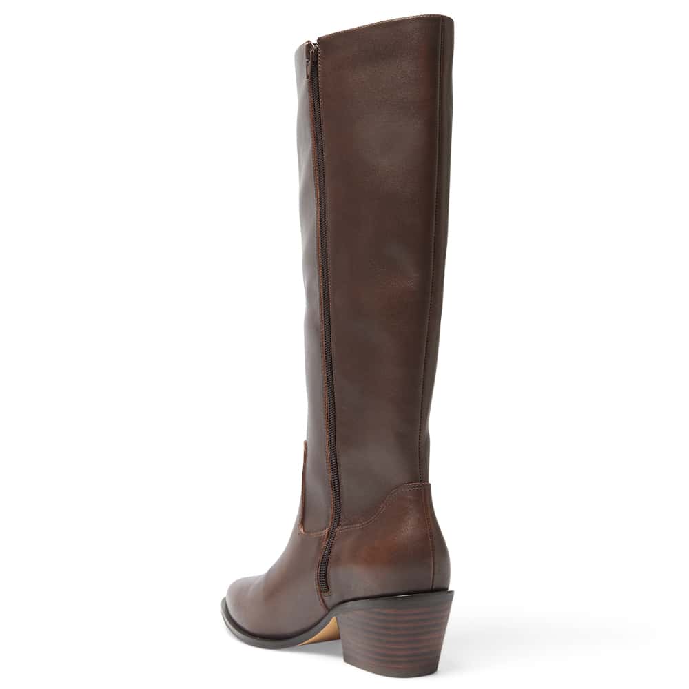 Justice Boot in Brown Leather