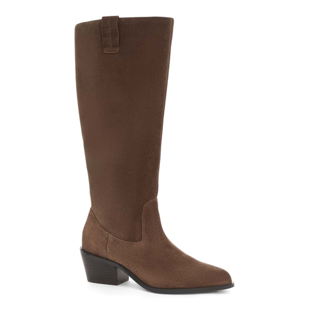 Justice Boot in Tan Suede