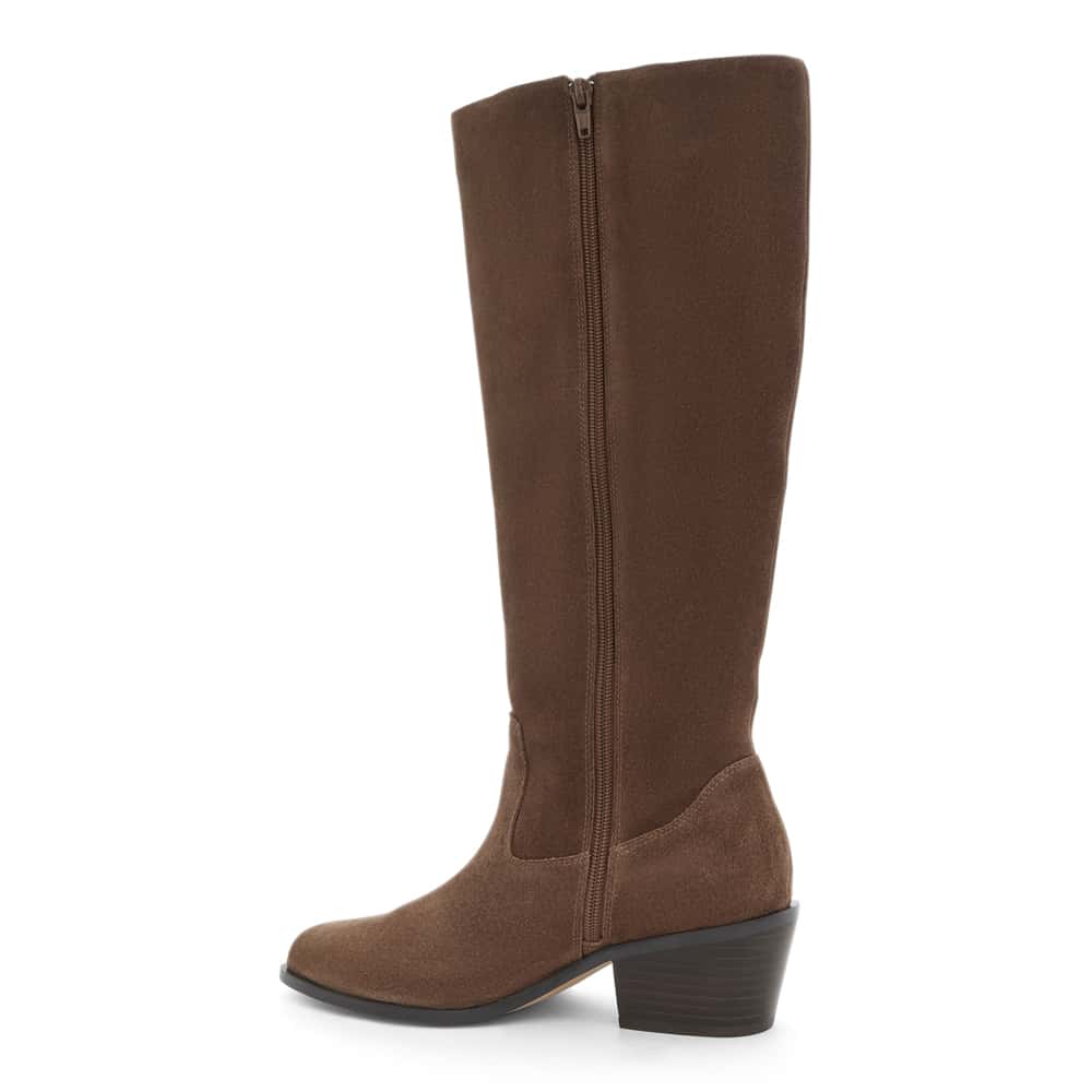 Justice Boot in Tan Suede
