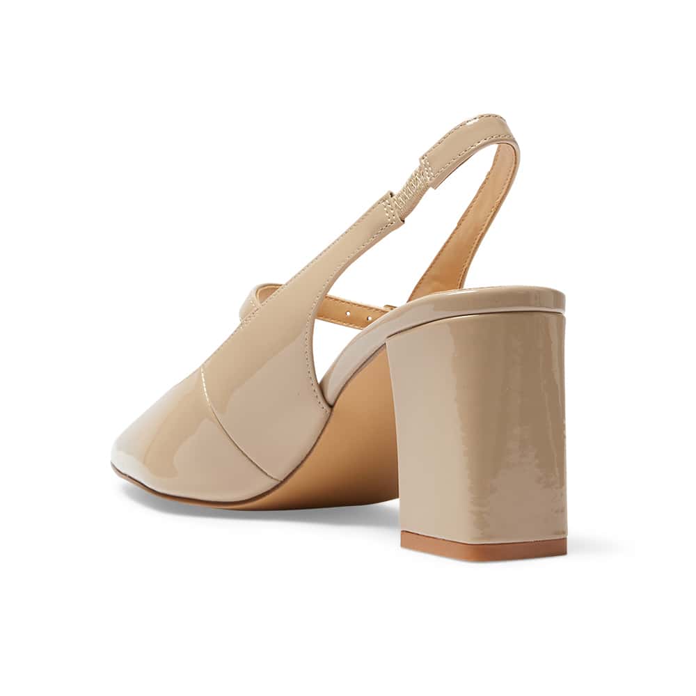 Kelly Heel in Nude Patent